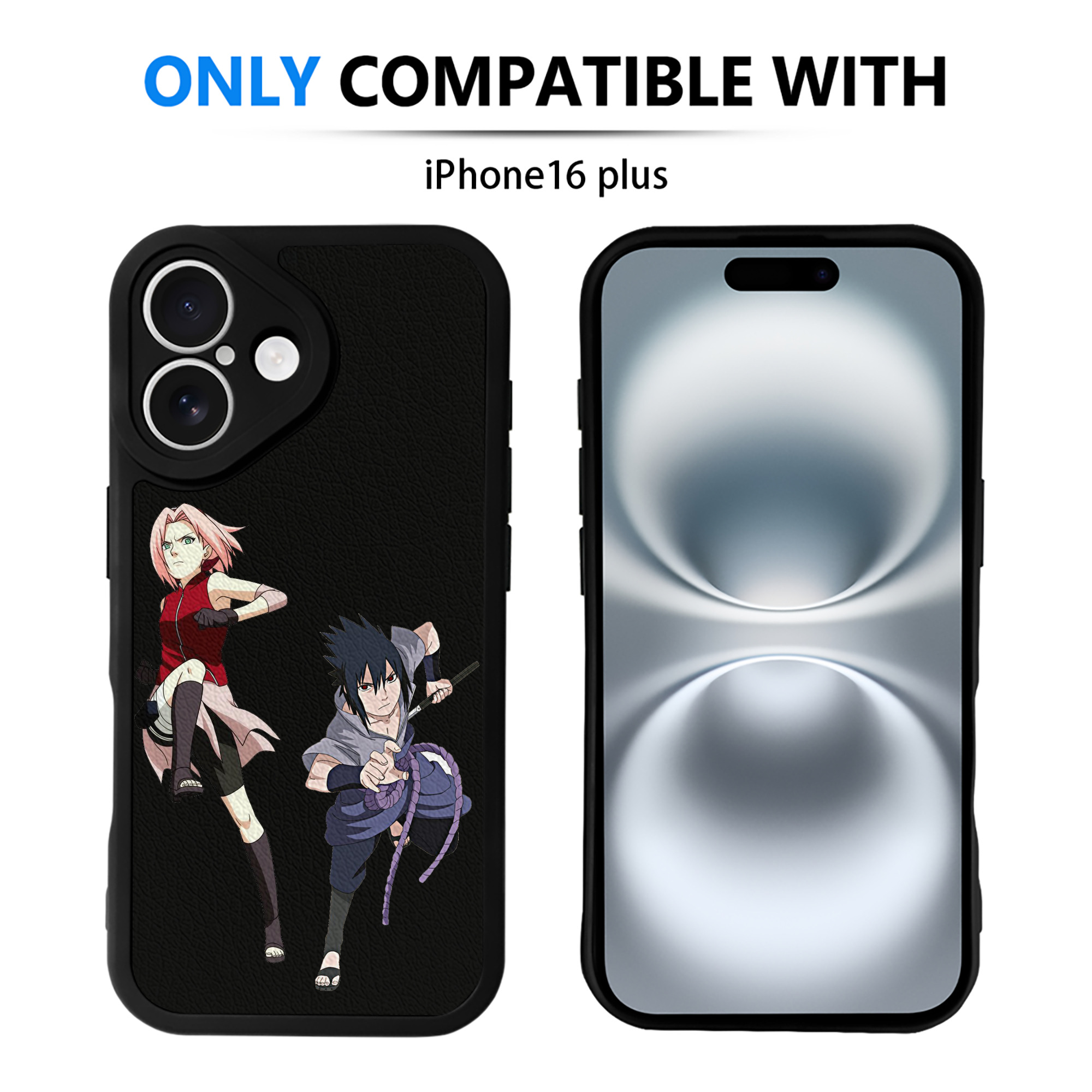 （画像用） NARUTO -ナルト- 春野サクラ Haruno Sakura 【iPhone 16シリーズ対応】シリコンスマホケース（レザー調） 材質：シリコン